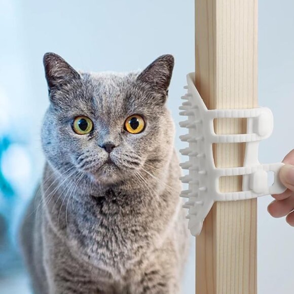 Two (2) Self Cleaning Cat Brush & Scratcher - White - Picture 5 of 6